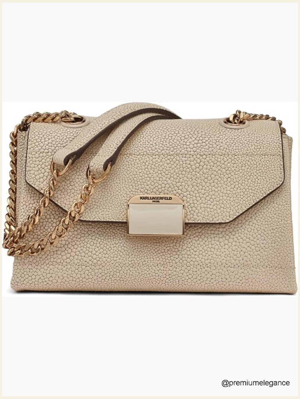 Liana Shoulder Bag with Chain Straps Satchel Leather
